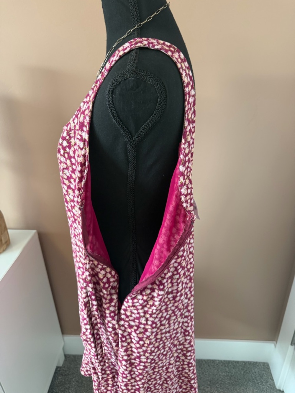 NWT American Eagle Outfitters Rose Pink Floral Tank Mini Dress. - Picture 4 of 8